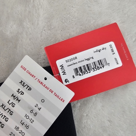 SPANX Look At Me Now Seamless Moto Leggings Indigo Sky Size M - Picture 7 of 14